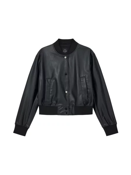 Armani Exchange Kurtki Kobieta L Bomberka Zapinana na czarny