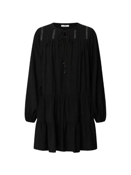 Rochie din denim Pepe Jeans negru