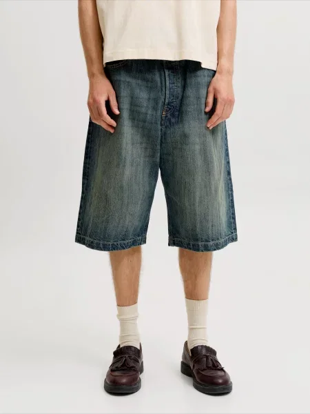 JACK & JONES Džinsai JJIRON JJELI tamsiai džinso mėlyna