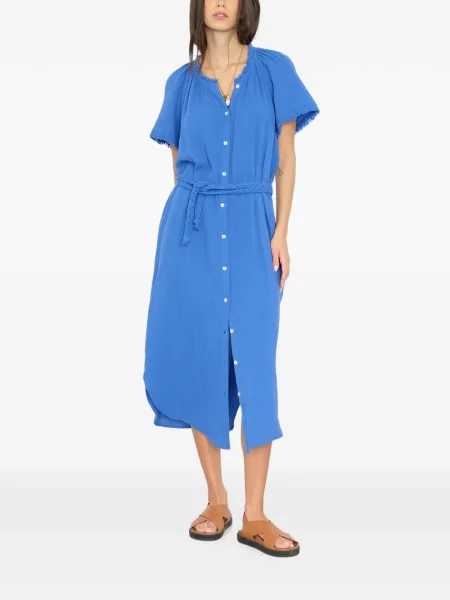Cu centură rochie midi Xirena țesută albastru