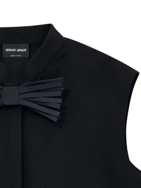 Αμάνικη μπλούζα Giorgio Armani με φιόγκο μαύρο