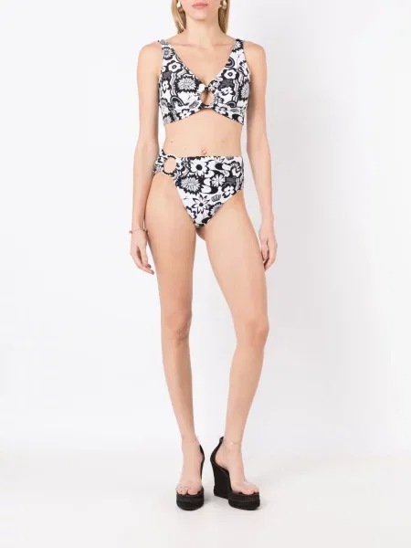 Gėlėtas raštuotas bikinis Amir Slama juoda