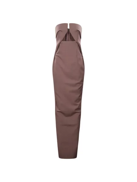 Rochie maxi Rick Owens fără bretele roșu
