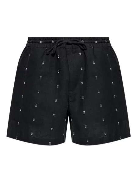 Pantaloni scurți Rag & Bone cu broderie negru