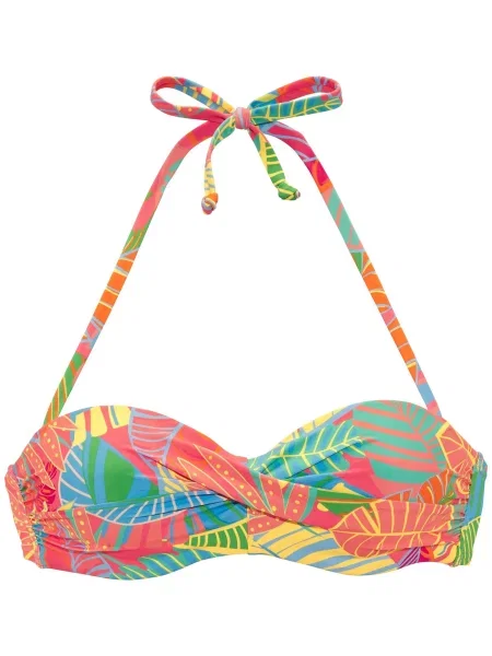 S.Oliver Sutien costum de baie / verde / corai / roz deschis albastru