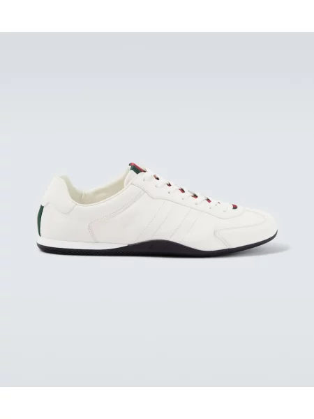 Sneakerși Gucci din piele alb