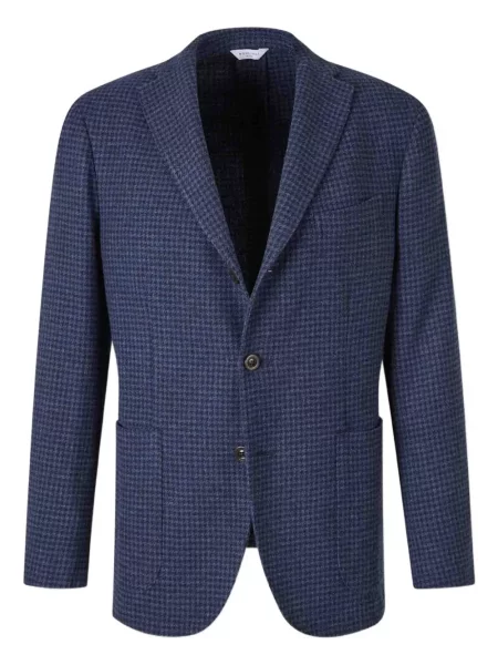 Geacă Boglioli de lână albastru