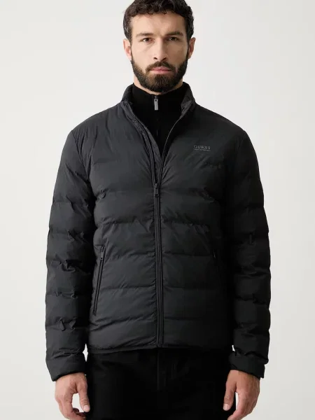 Guess jachetă scurtă pentru bărbați negru