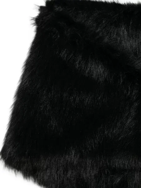 Fular Simone Rocha cu blană negru