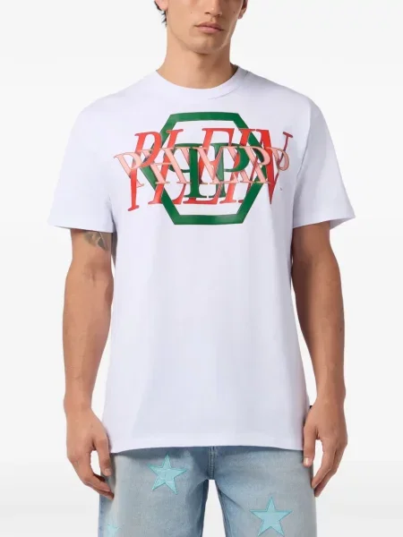 Tricou Philipp Plein cu autograf alb