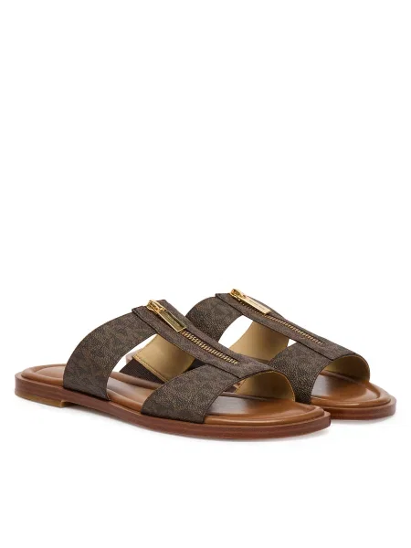 Papuci Michael Michael Kors fără toc maro