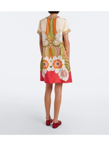 Rochie mini La Doublej de mătase cu imagine