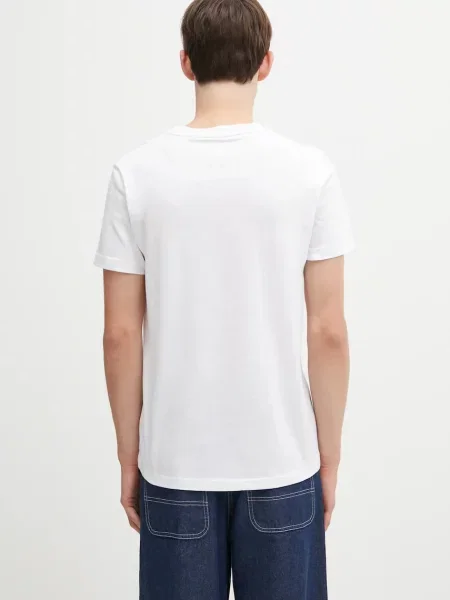 Lacoste tricou cu imprimeu alb
