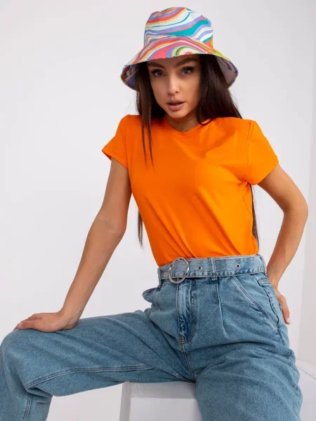 Tricou Fashionhunters portocaliu