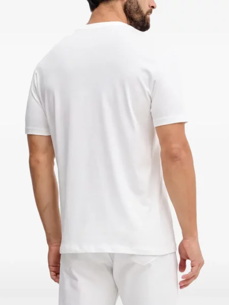 Hímzett póló Armani Exchange fehér