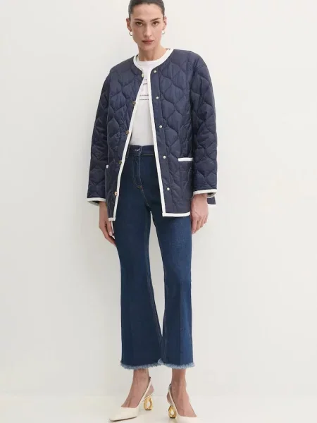 Koszulka Elisabetta Franchi casual w geometryczne wzory biała