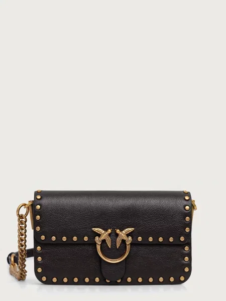 Pinko geantă crossbody pentru femei din piele maro