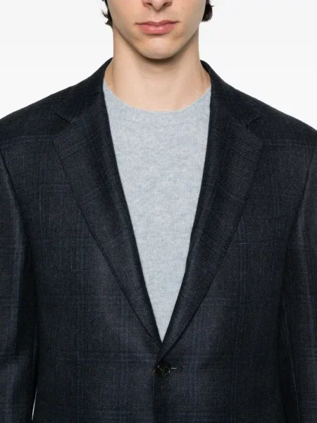 Кариран блейзър Canali синьо