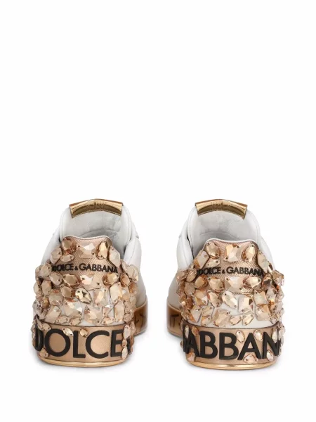 Sneakersy Dolce And Gabbana sznurowane koronkowe z logo