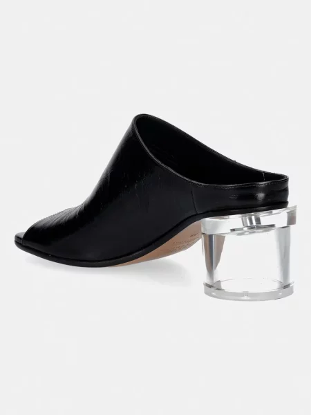 Maison Margiela klapki skórzane czarne