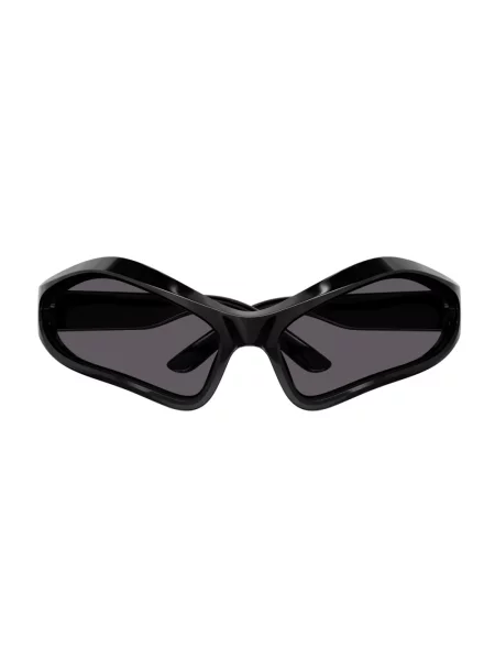 Lniane okulary przeciwsłoneczne Balenciaga czarne