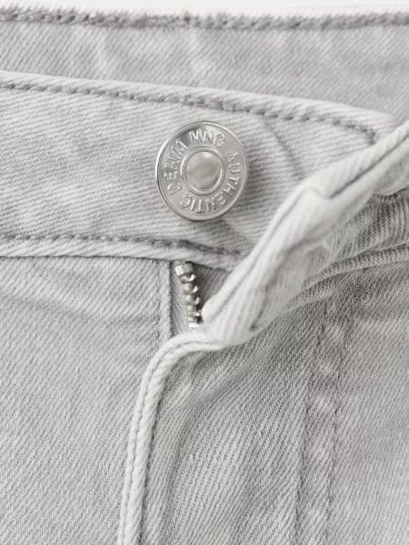Szorty o prostym kroju z postrzępionym dołem denim Teen 38 MANGO TEEN szary