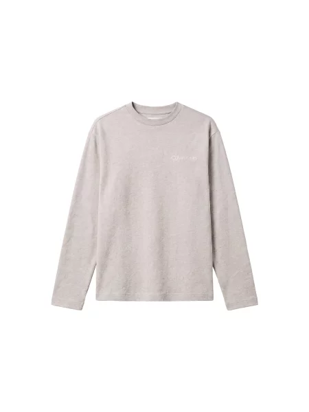 Calvin Klein Pijama lungă Cotton Classics amestecat gri