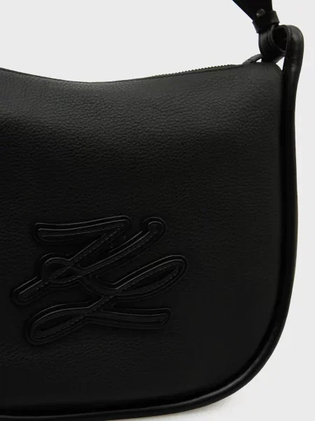 Шкіряна сумка Karl Lagerfeld K/Autograph з автографом чорна