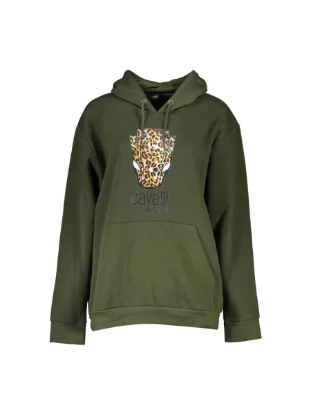Bluza z kapturem Cavalli Class zielona