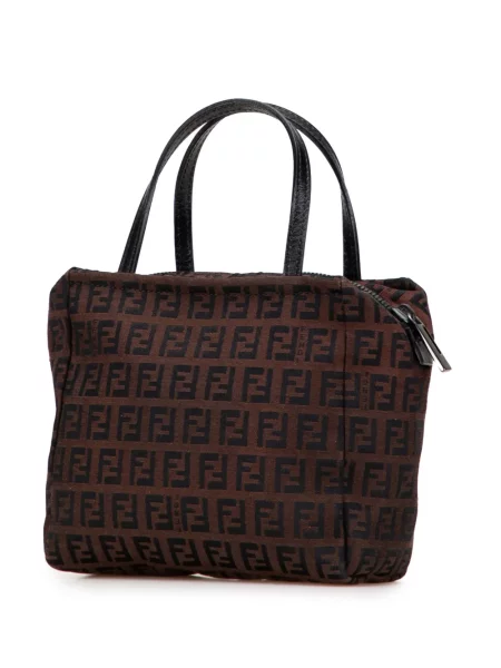 Plátěná mini kabelka Fendi Pre-owned hnědá