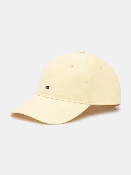 Шапка с козирка Tommy Hilfiger с изчистен дизайн жълто
