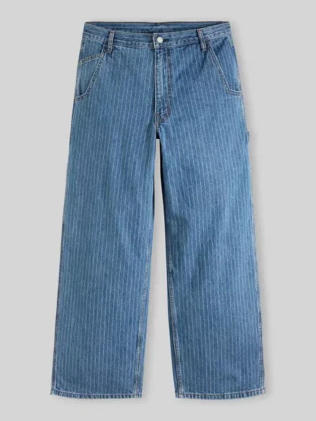 Jeansy o kroju baggy z czystej bawełny Levi's niebieskie