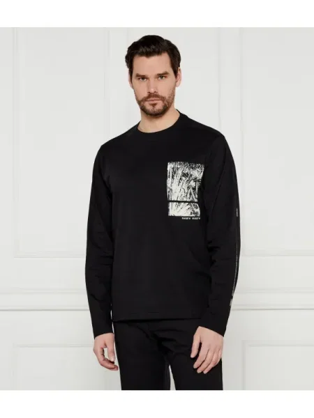 Tricou mânecă lungă Boss Orange negru