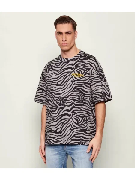 Just Cavalli Tricou | Relaxed fit gri