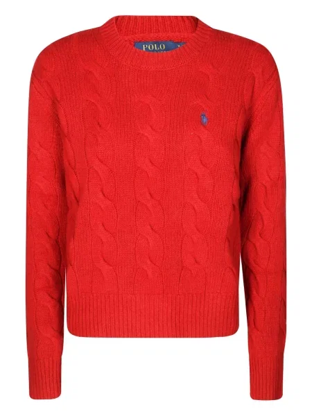 Hanorac crewneck Polo Ralph Lauren cu broderie din țesătură twill albastru