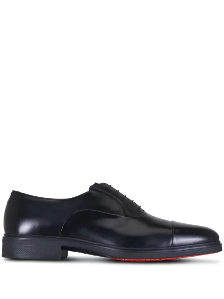 Pantofi derby Santoni din piele negru
