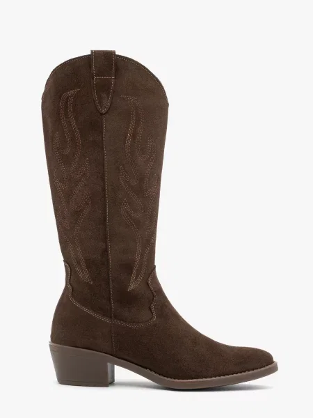 Замшевые сапоги Rylko коричневые