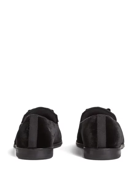 Pantofi loafer Dsquared2 cu funde de catifea negru