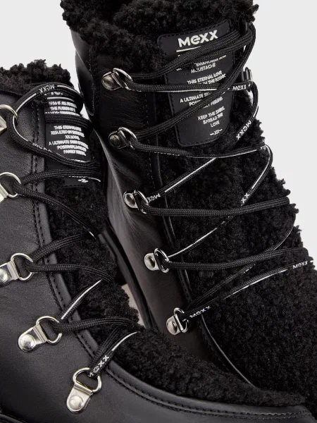 Кожаные ботинки Mexx черные
