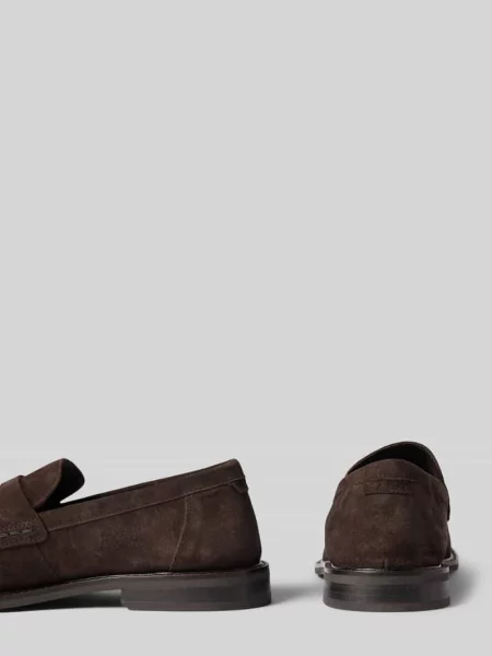 Loafersy z naturalnej skóry model Lozham' Gant brązowe