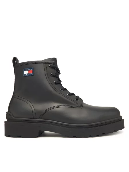 Tommy Jeans Gležnjarji Tjm Lace Up Rubberized črna