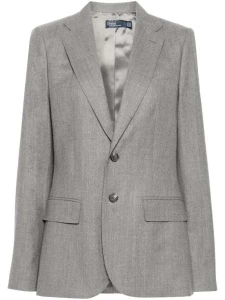 Fleecové polotričko Polo Ralph Lauren s výšivkou po kolena hnědé