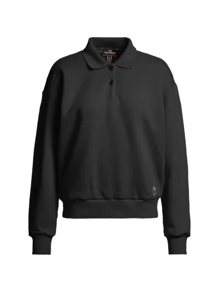 Gulerat lung tricou polo Parajumpers negru