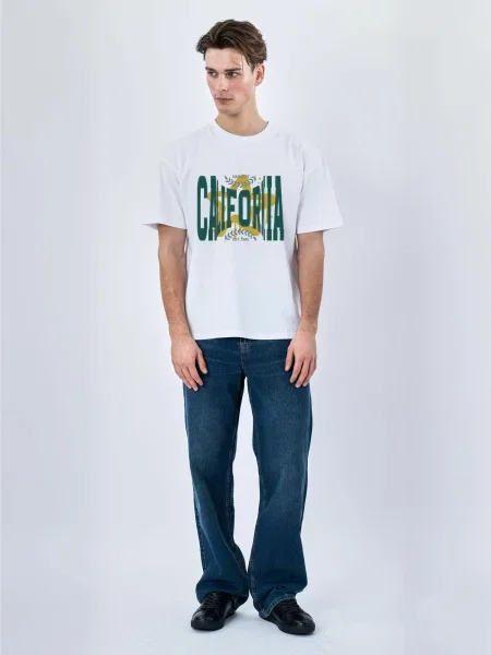 TEESHOPPEN Top T-shirts alb