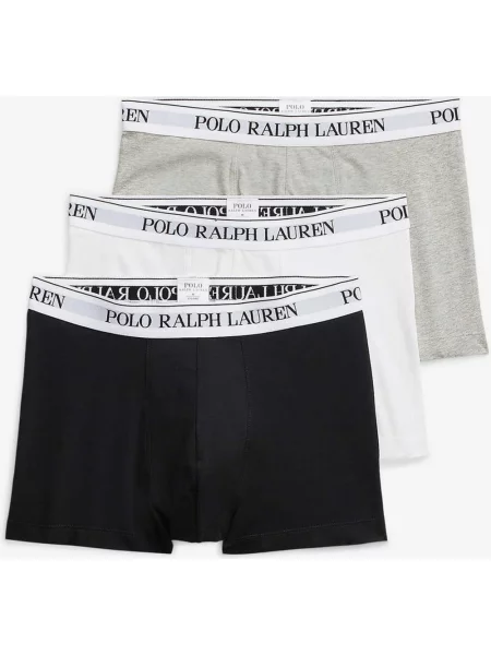 Bokserki Ralph Lauren Classic Stretch czarne szare 3 pary S białe