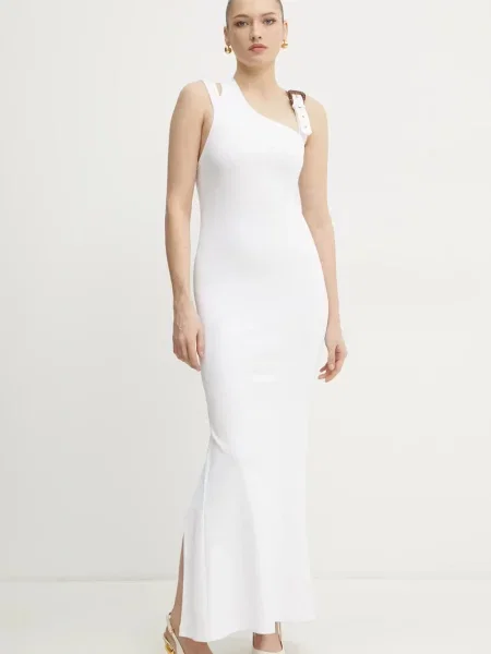 Versace Jeans Couture rochie maxi evazati alb