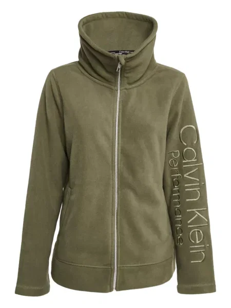 Geacă Calvin Klein cu broderie verde