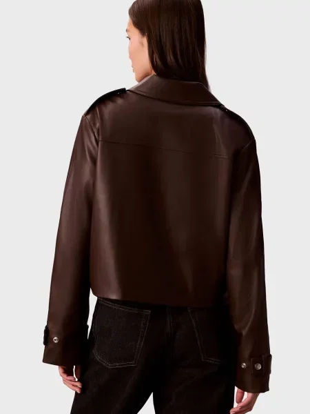 Джинсова куртка Calvin Klein Jeans коричнева