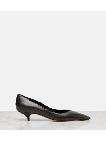 Pantofi cu toc The Row din piele maro
