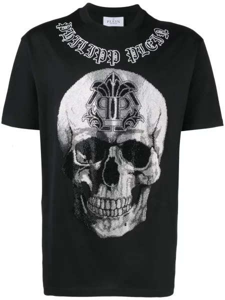 Tricou Philipp Plein scurt negru